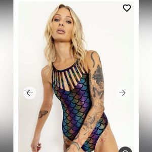 Blackmilk Small Mermaid Candy Strapped Up Suit